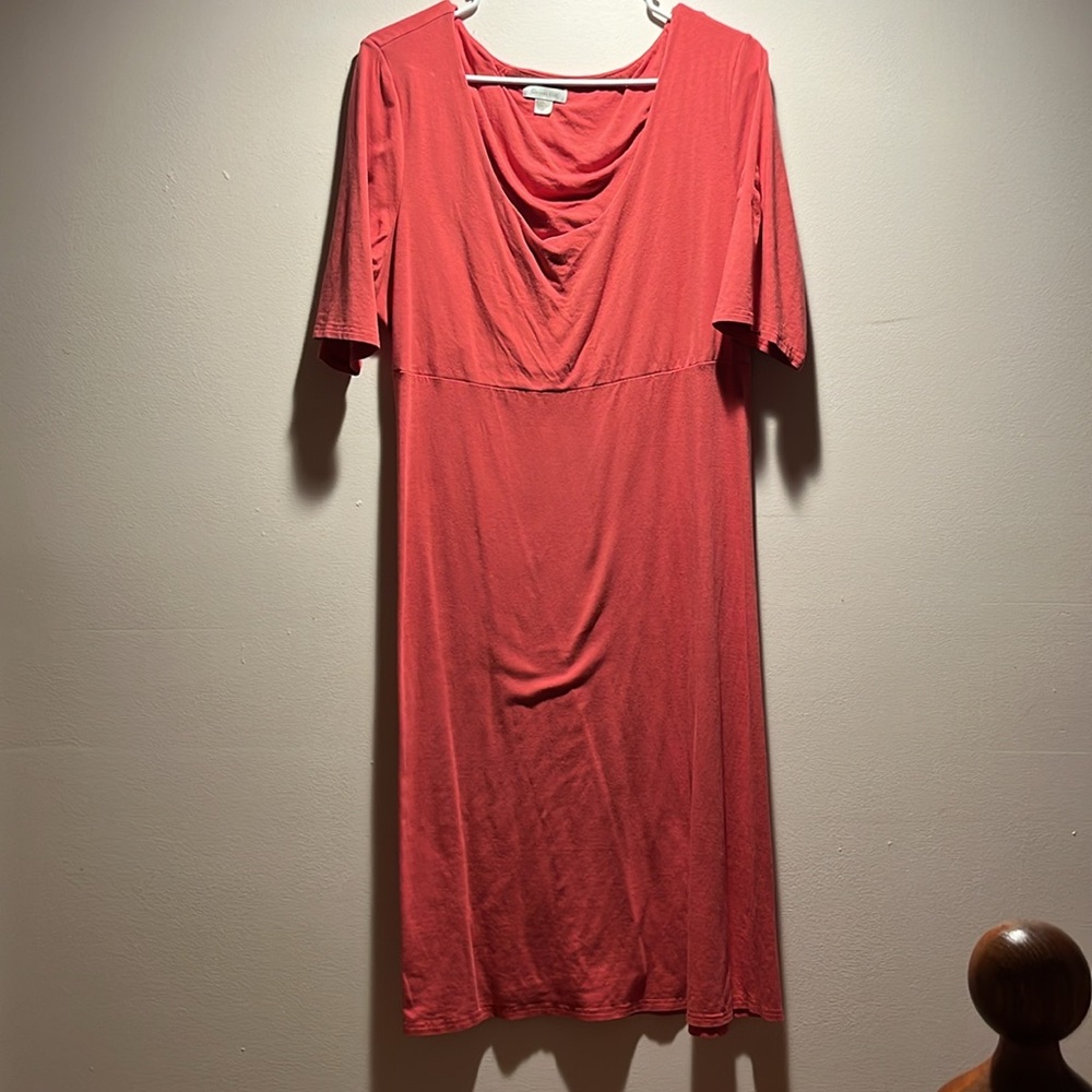 Garnet Hill coral dress